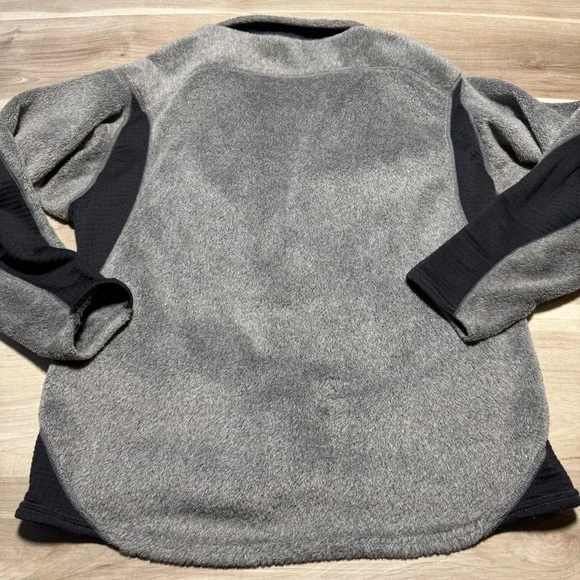 Vintage Patagonia R3 Fleece Jacket Men Large Gray Polartec Hi-Loft Full Zip